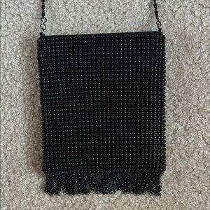Elegant Black Beaded Women's Bag